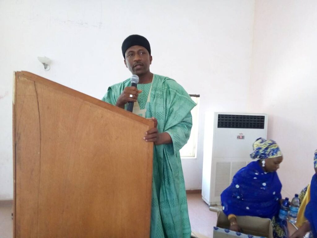 Alh. Engr. Dr. Grema Kyari, national Officer and BOT member addressing the audience during a North East rally/worksho