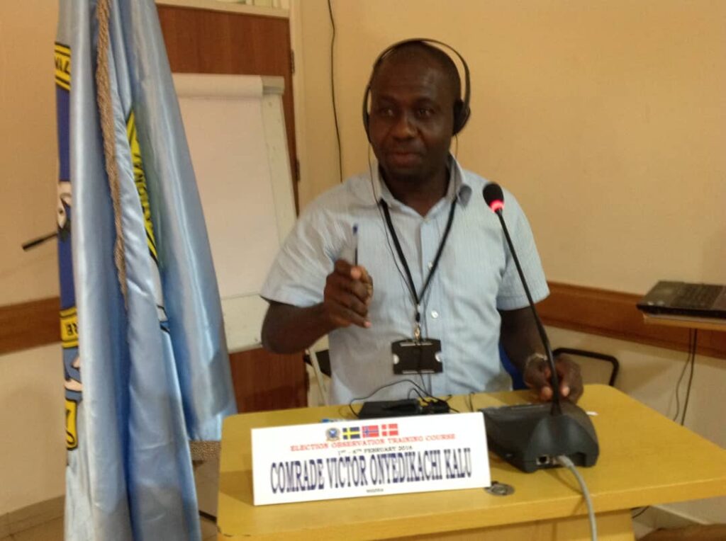 Addressing the participants and students on Election Observation and Management at Koffi Annan International Peace Training Center, Accra Ghana.